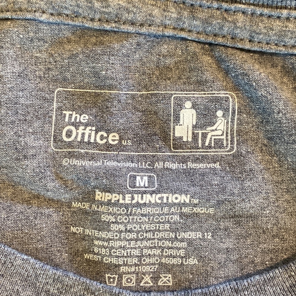The Office Gray Long Sleeve T Shirt Medium M VGUC - Picture 4 of 5